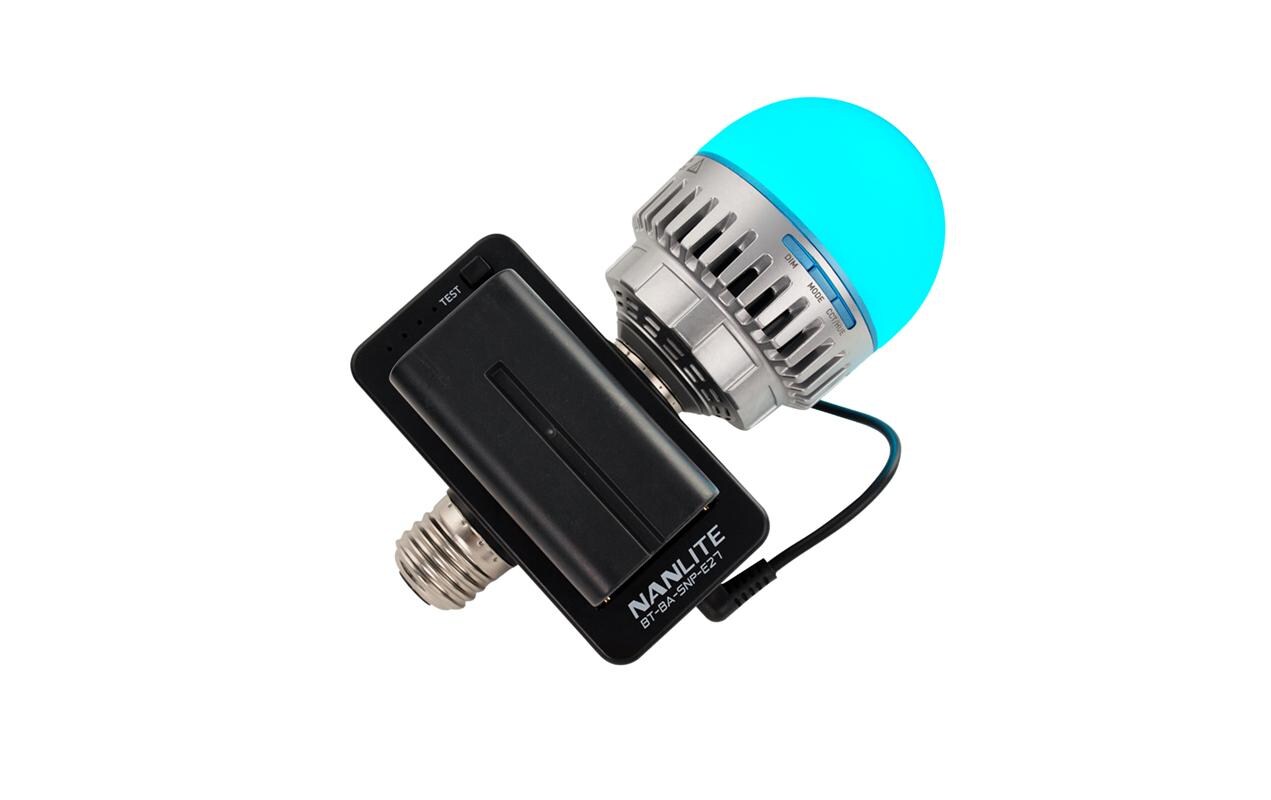 BT-BA-SNP-E27Batterie Adapter NP-F mit E27 Gewinde