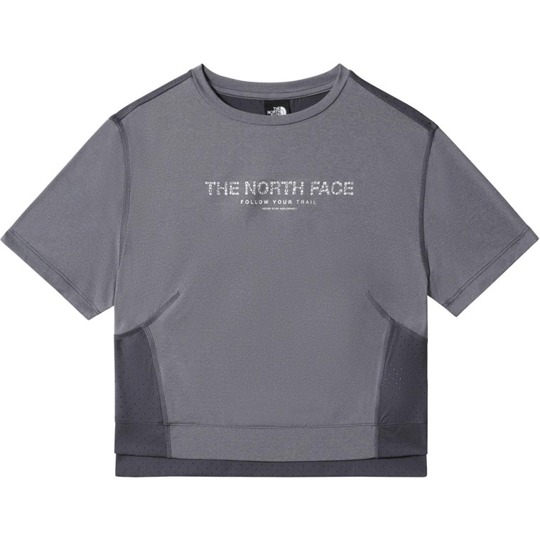 The North Face Face AO Glacier Crop SS Tee Women Vanadis Grey Light Heather