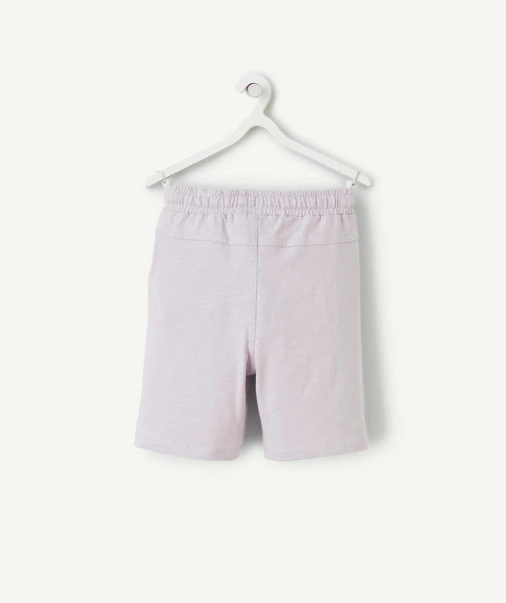 bermuda garçon en coton bio violet