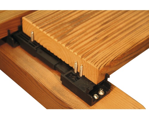 Clipperklemmen voor plankbreedtes van 90-120 mm en plankdiktes van 20-24 mm, inclusief RVS-schroeven A2 voor aluminium onderconstructie. 1 verpakking = 30 stuks.