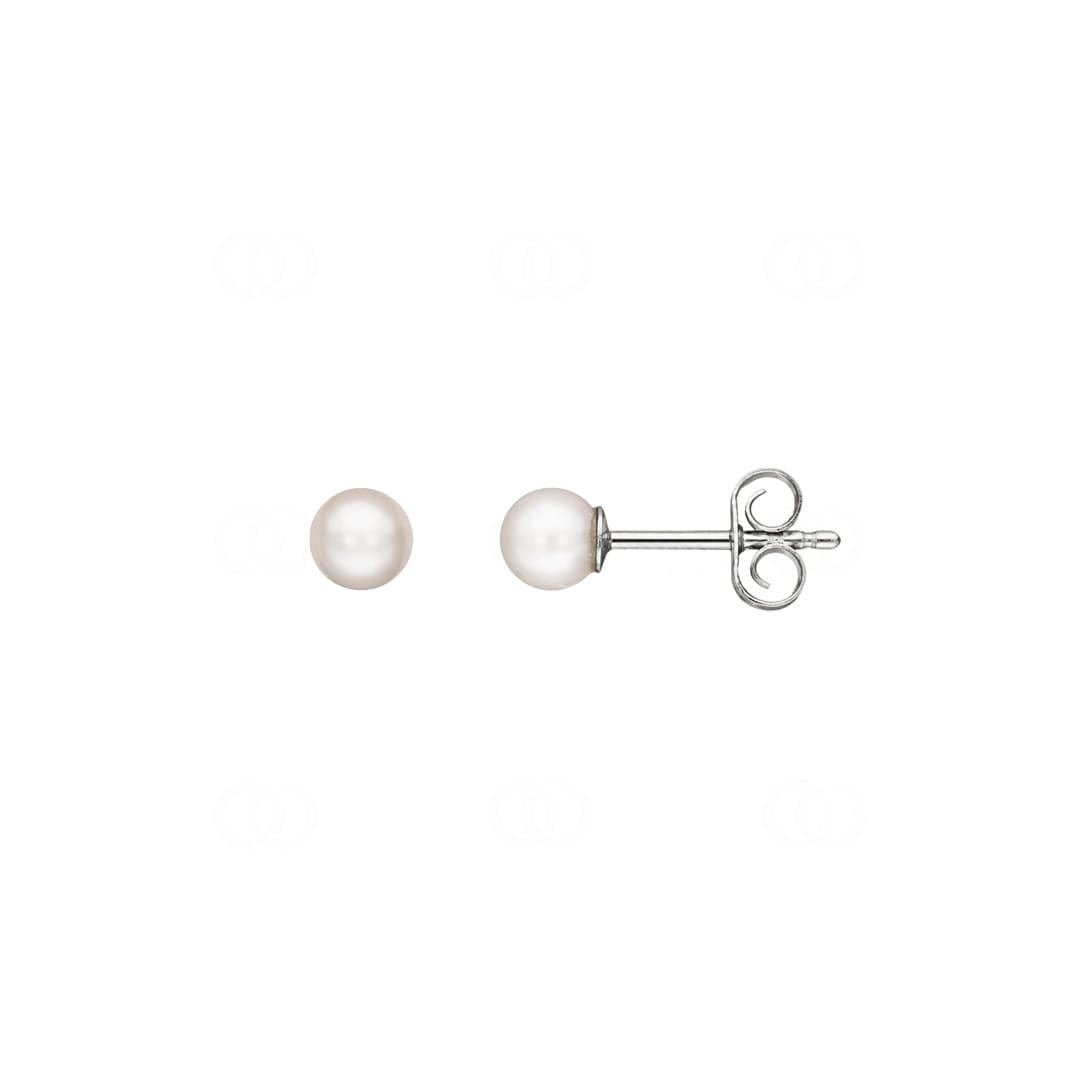 Ohrstecker 750/18 K Weissgold mit Süsswasser-Kulturperle Ø 4.5mm
