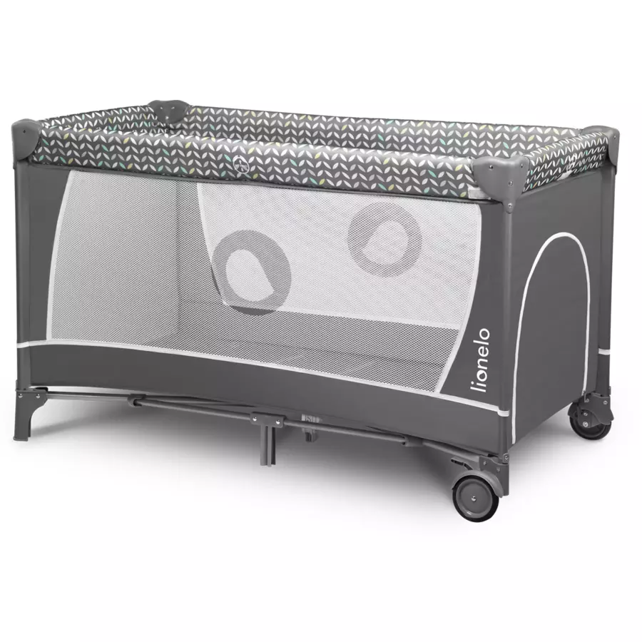 lionelo Reisebett Flower Grey Scandi