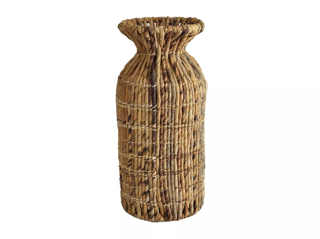 Now's Home - Vase Decoratif En Fibres D'abaca D25xh60cm Lina