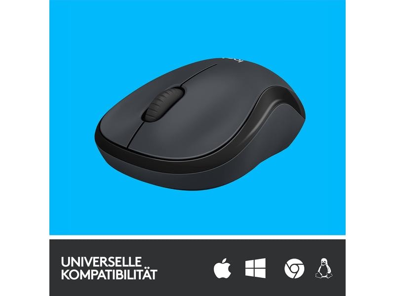 Logitech Maus M220 Silent , kabellos Geräuscharme USB-Funkmaus für Links- & Rechtshänder