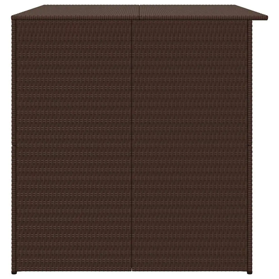 vidaXL - Opbergcontainer Voor Buiten - Bruin - Poly rattan
