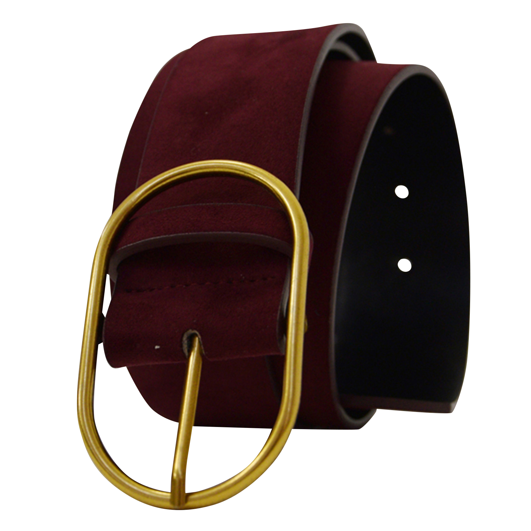 NICETAS - Ceinture en cuir velours | Rouge