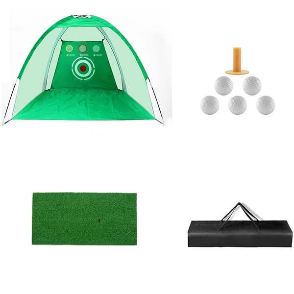 INF Golf Chipping Nett med slagmatte, treningsballer og tee