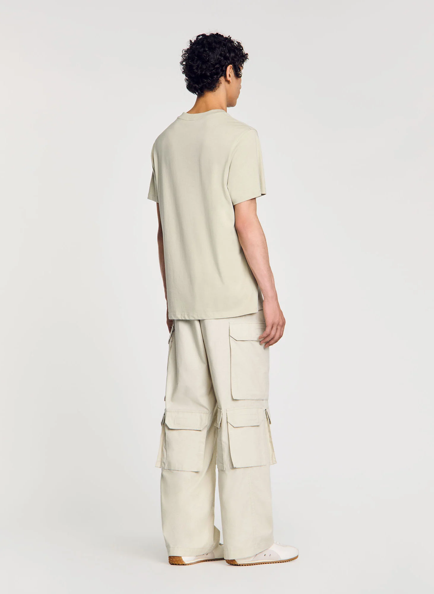 Tee-shirt droit en coton | Kaki