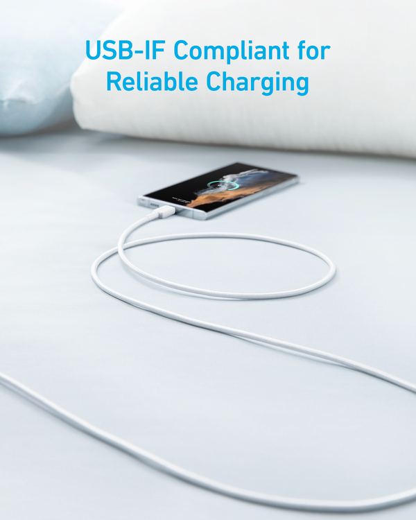 Anker - 322 USB-A til USB-C Kabel - 90 cm - Hvid