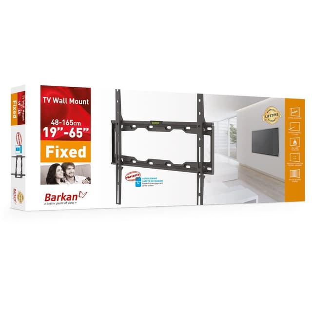 Barkan Flat/ Curved TV Wall Mount E302+ Wall Mount, Fixed, 19-65 
