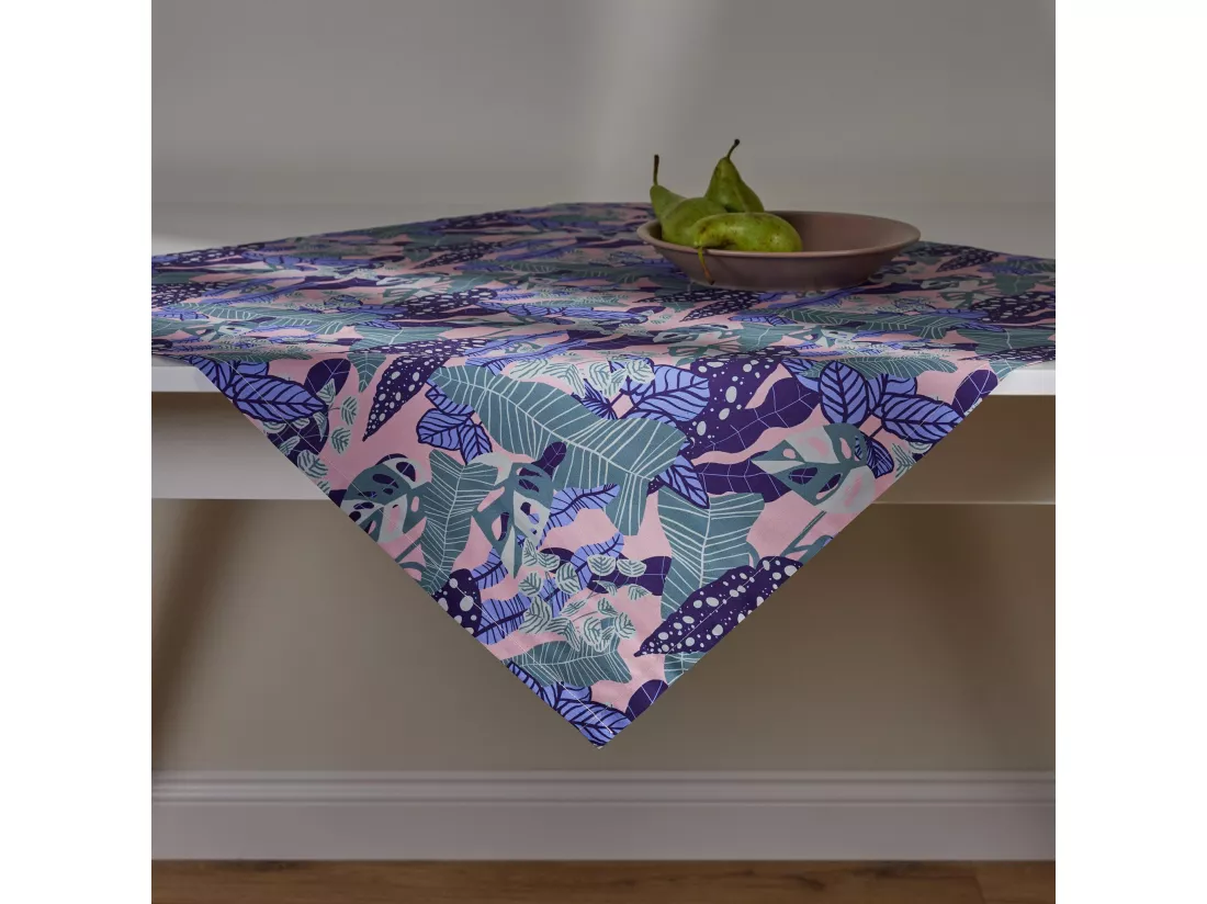 Serviette Imprimée Hazel Violet Moyen 80x80