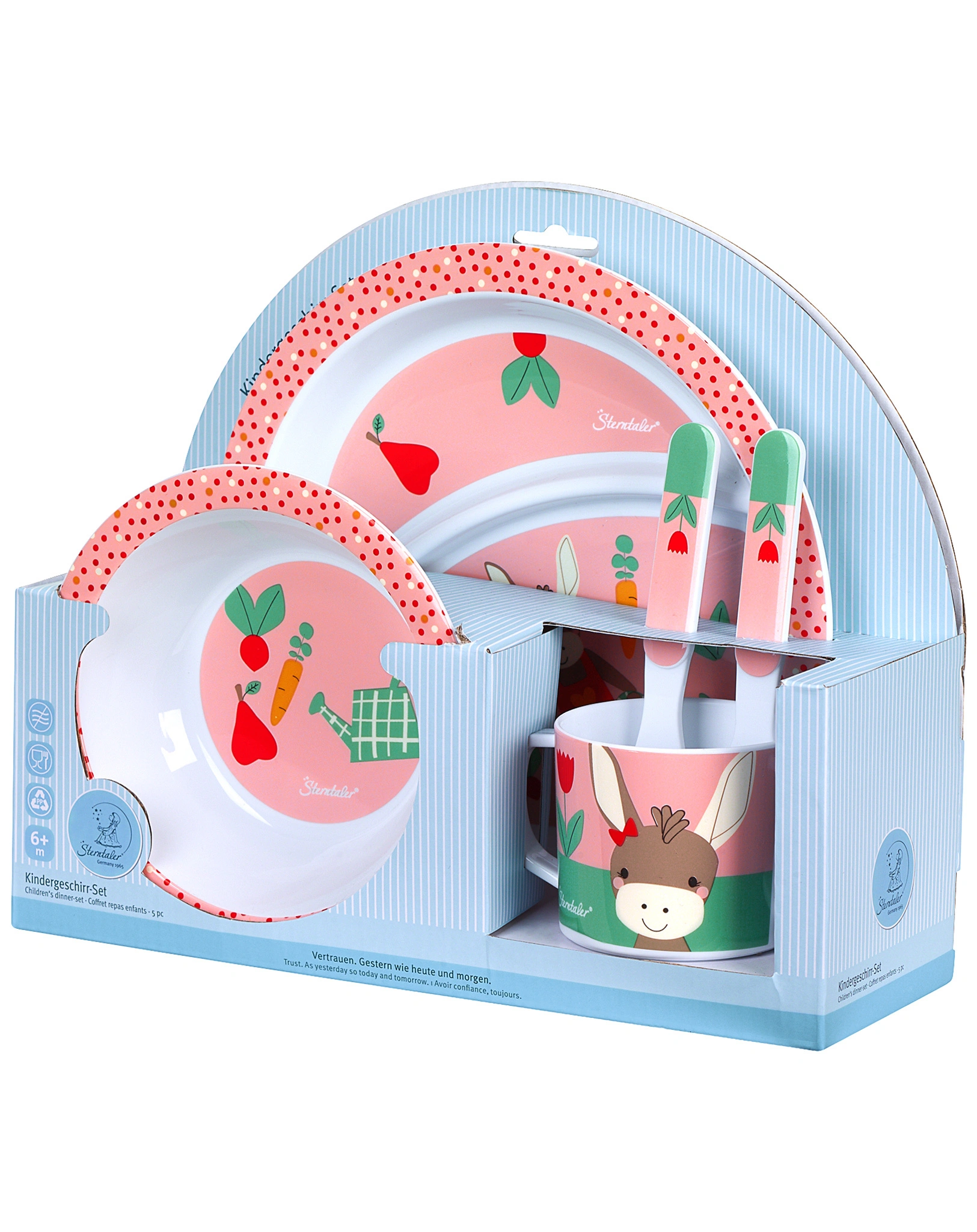 Kindergeschirr-Set ESEL EMMILY 5-teilig in rosa