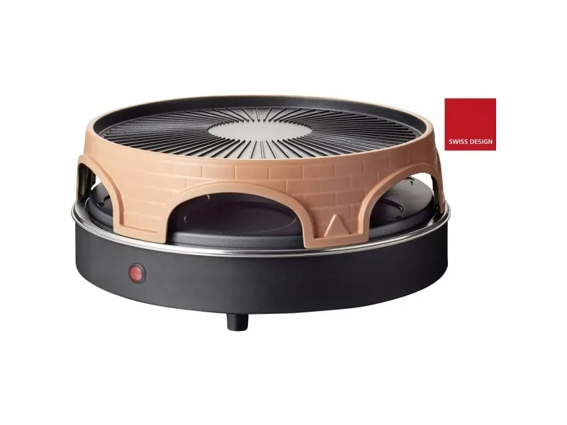 Emerio PO-113255.4 - Pizzaovn/grill/raclette - 1.8 kW - terracotta orange