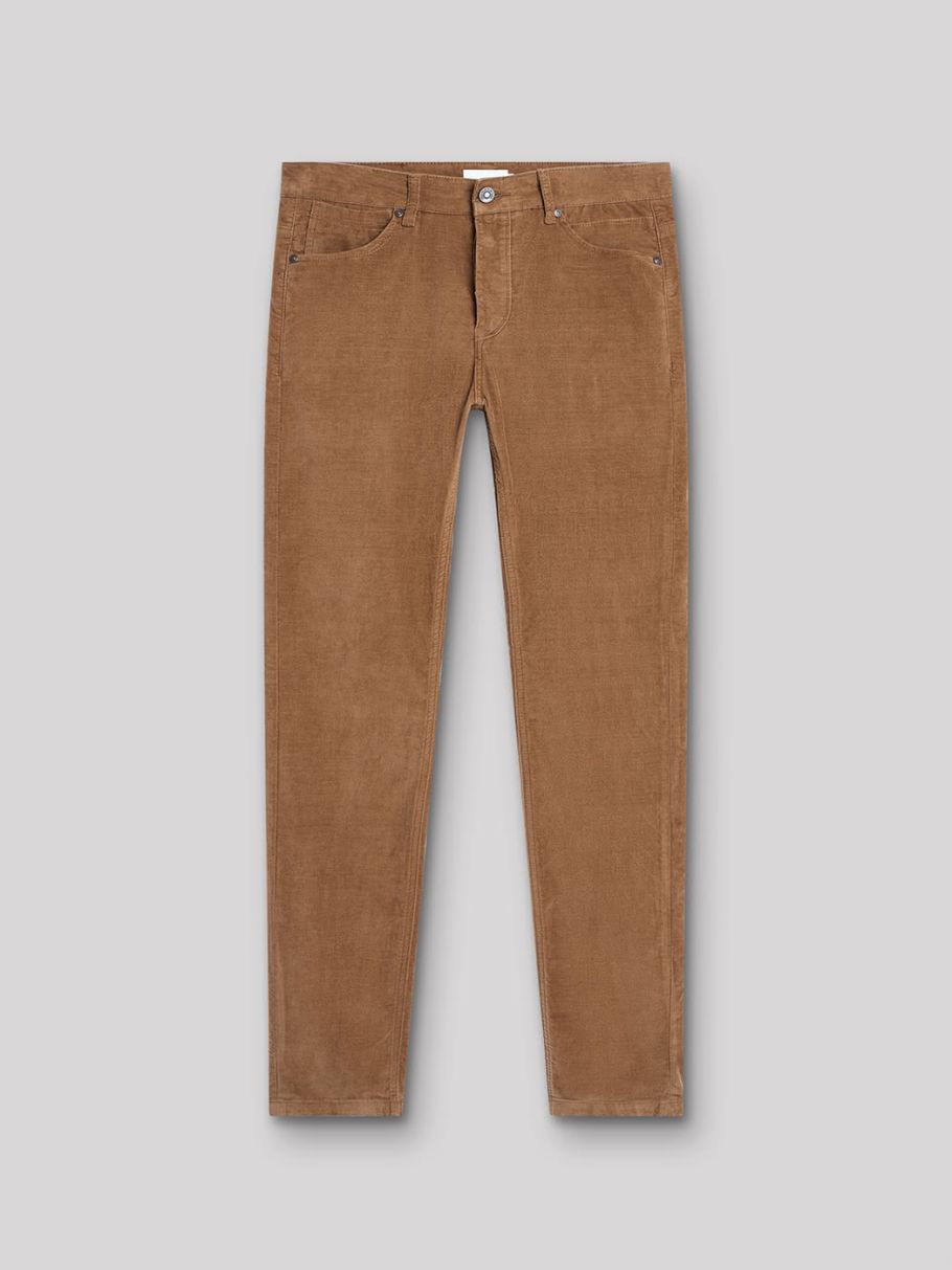 Jean couleur slim en coton élasthane uni