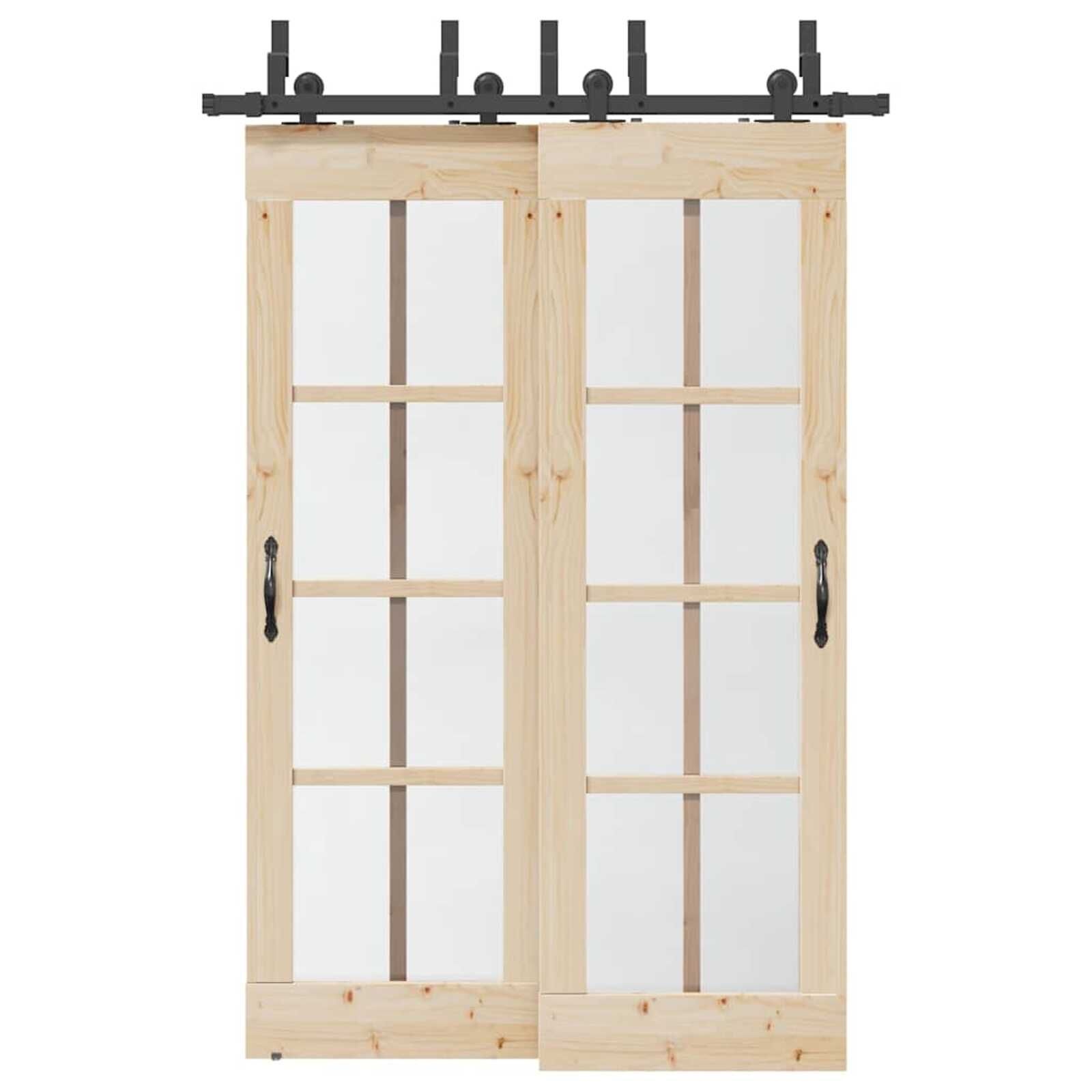 vidaXL Schuifdeurmontagesysteem 152,5 cm staal zwart