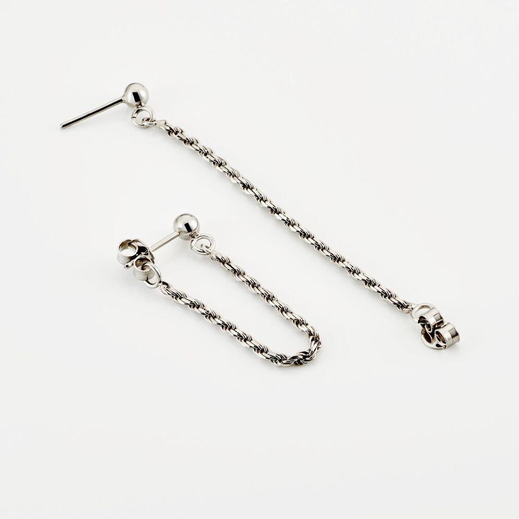 Boucles D'oreilles Pendantes Argent Blanc Renae