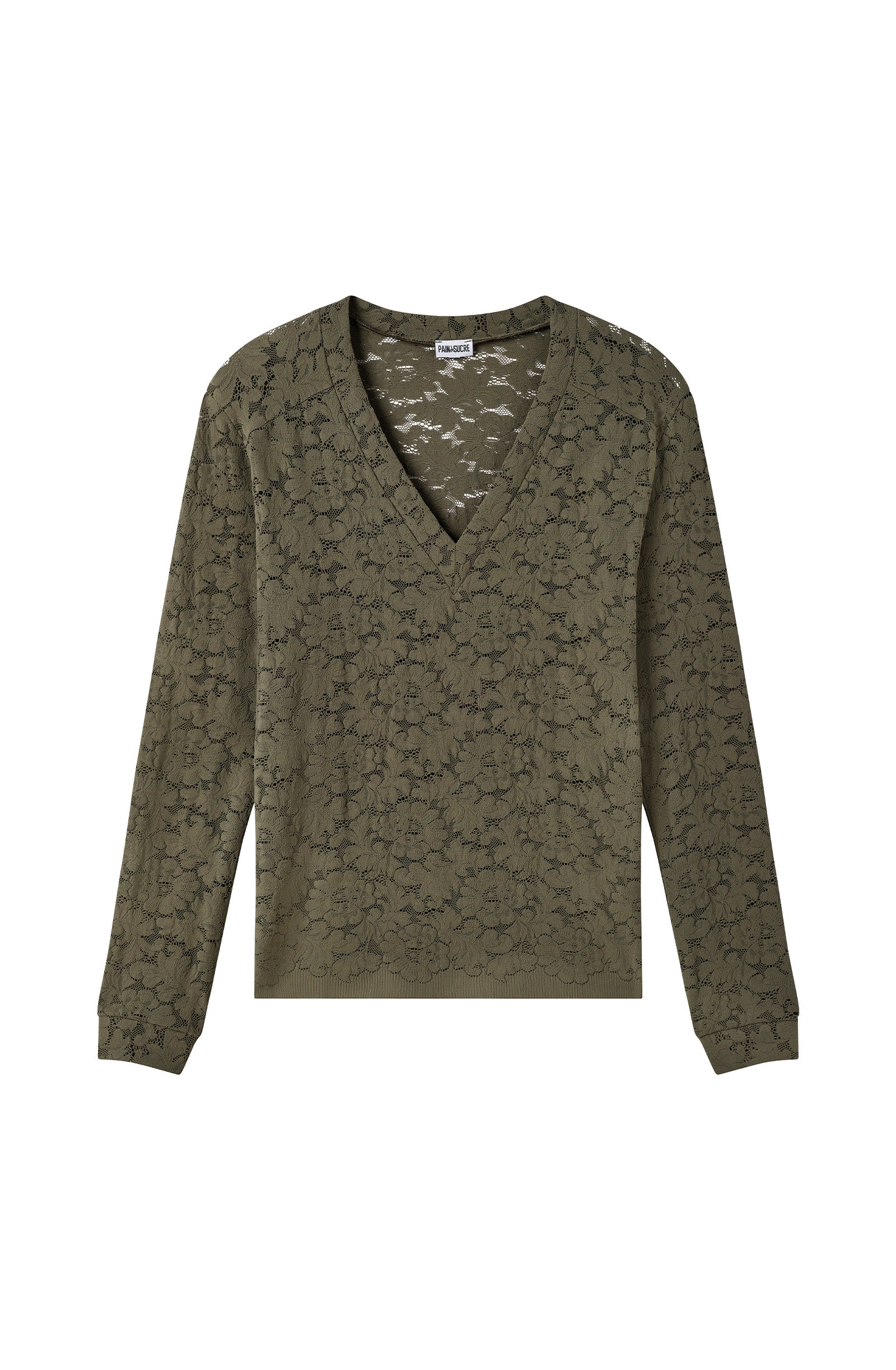 tory Top à manches longues en dentelle lichen Lichen