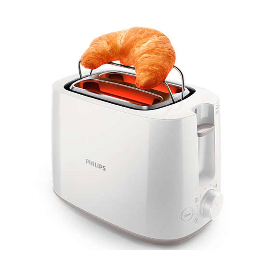 Philips - Toaster with home baking attachment White (HD2581/00)