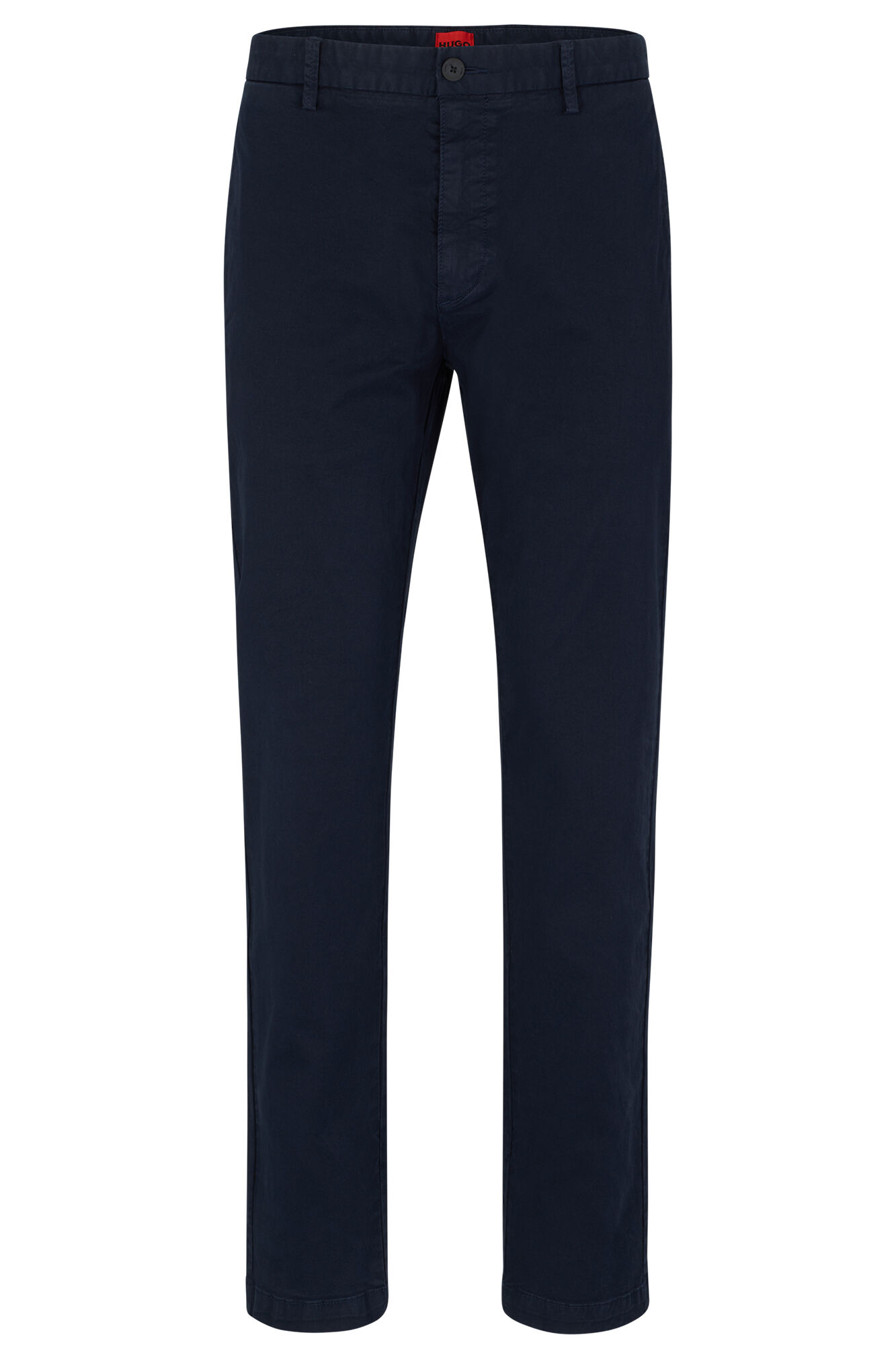 Calças chino justas com bolsos - azul escuro