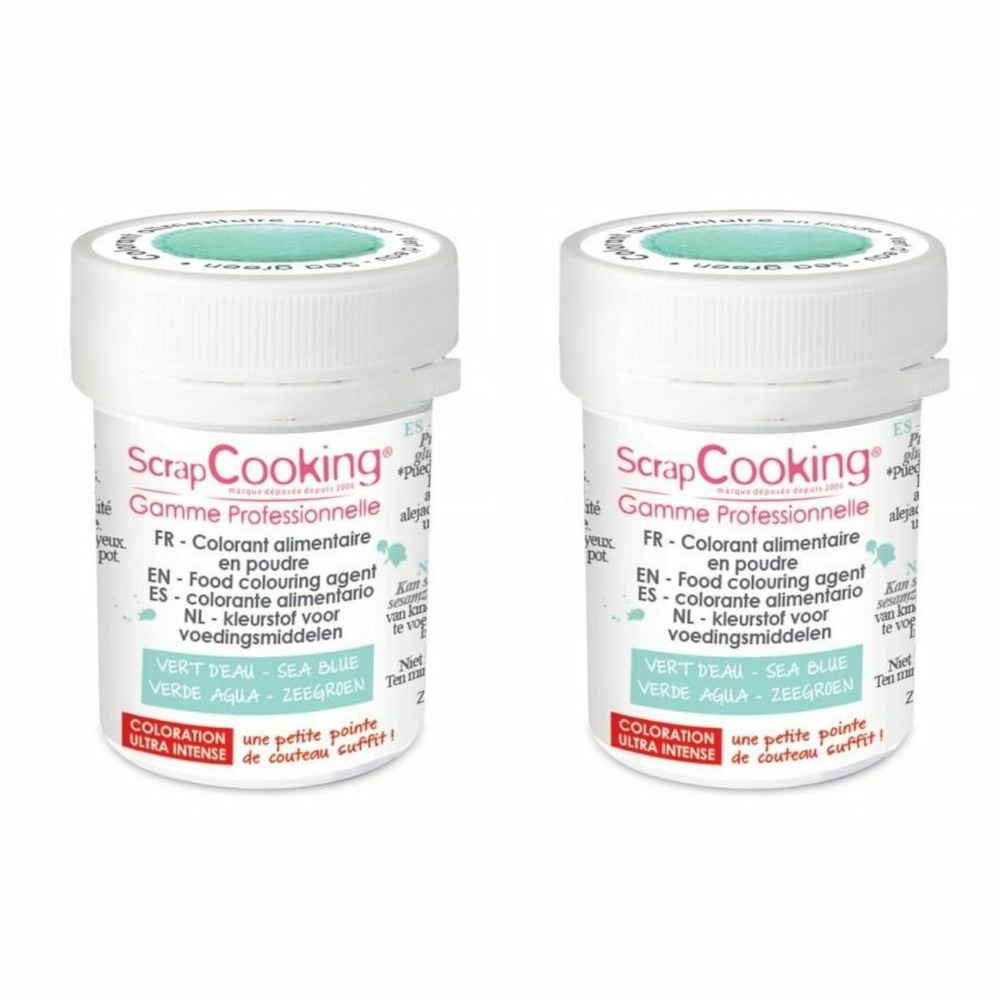 Colorant alimentaire en poudre 10 g - vert d'eau
