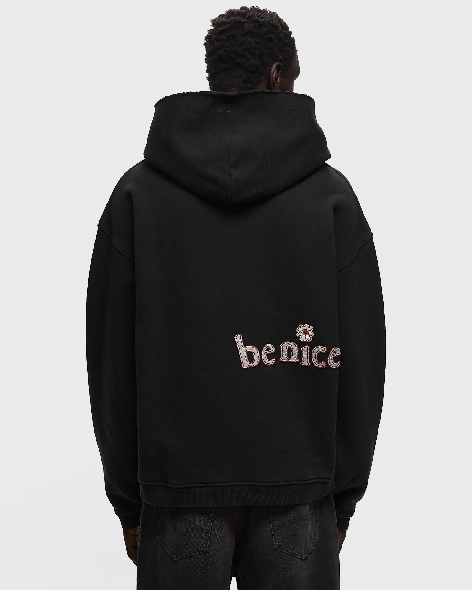 ERL VENICE PATCH HOODIE KNIT