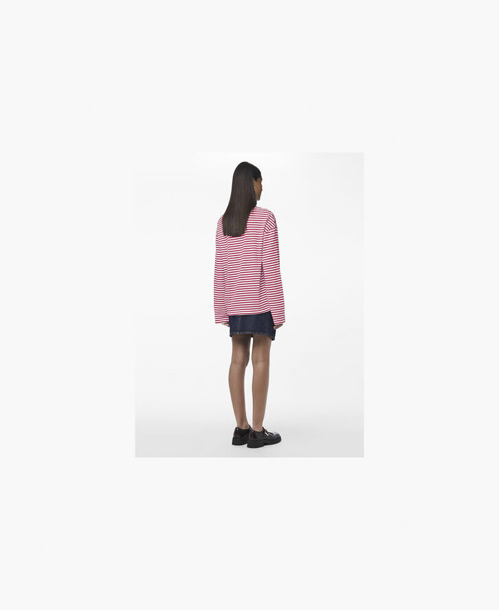 Pieces PCSADIE LS TOP NOOS Cloud dancer/lollipop