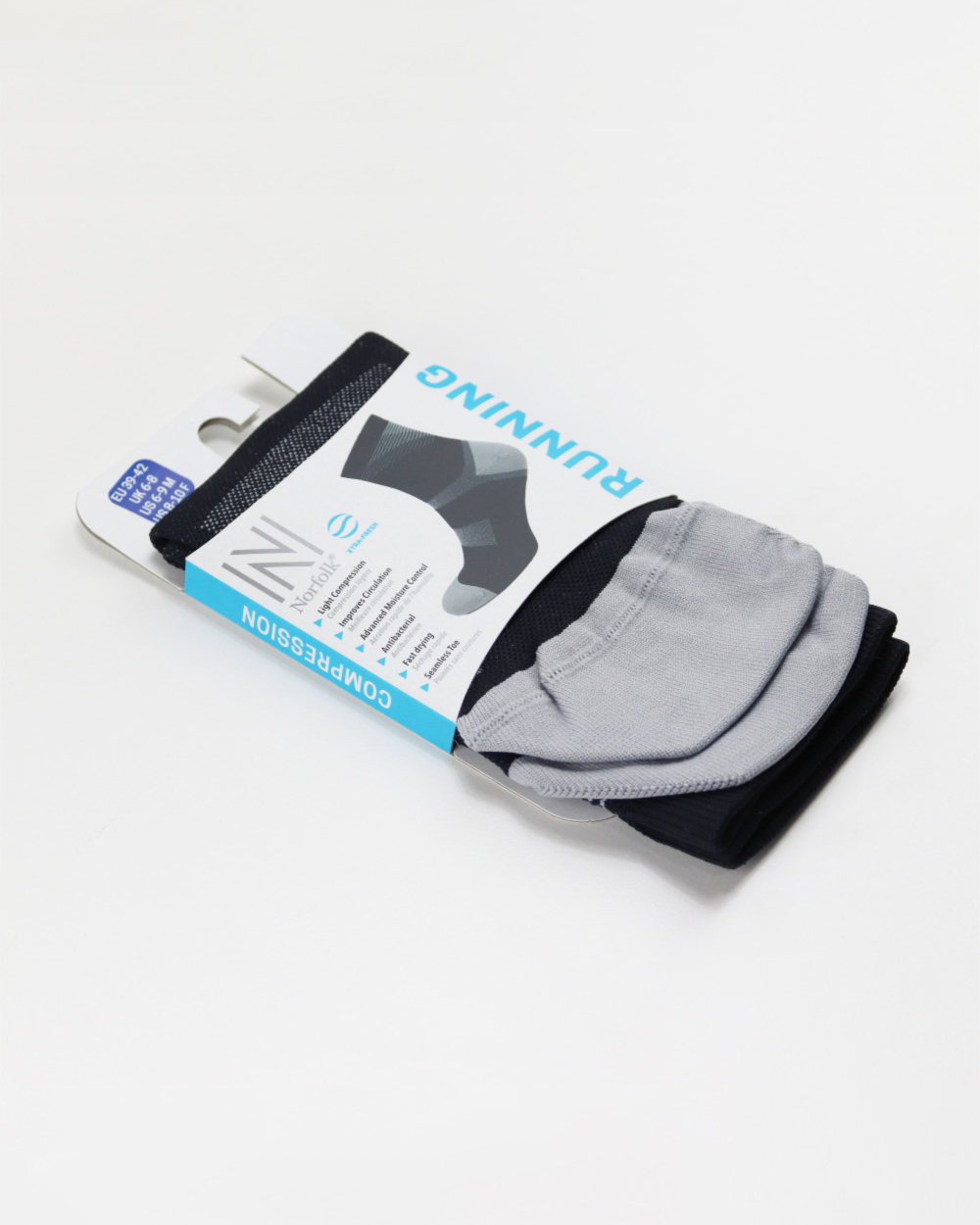 Norfolk Valencia SC Light Comp Running Sock Black