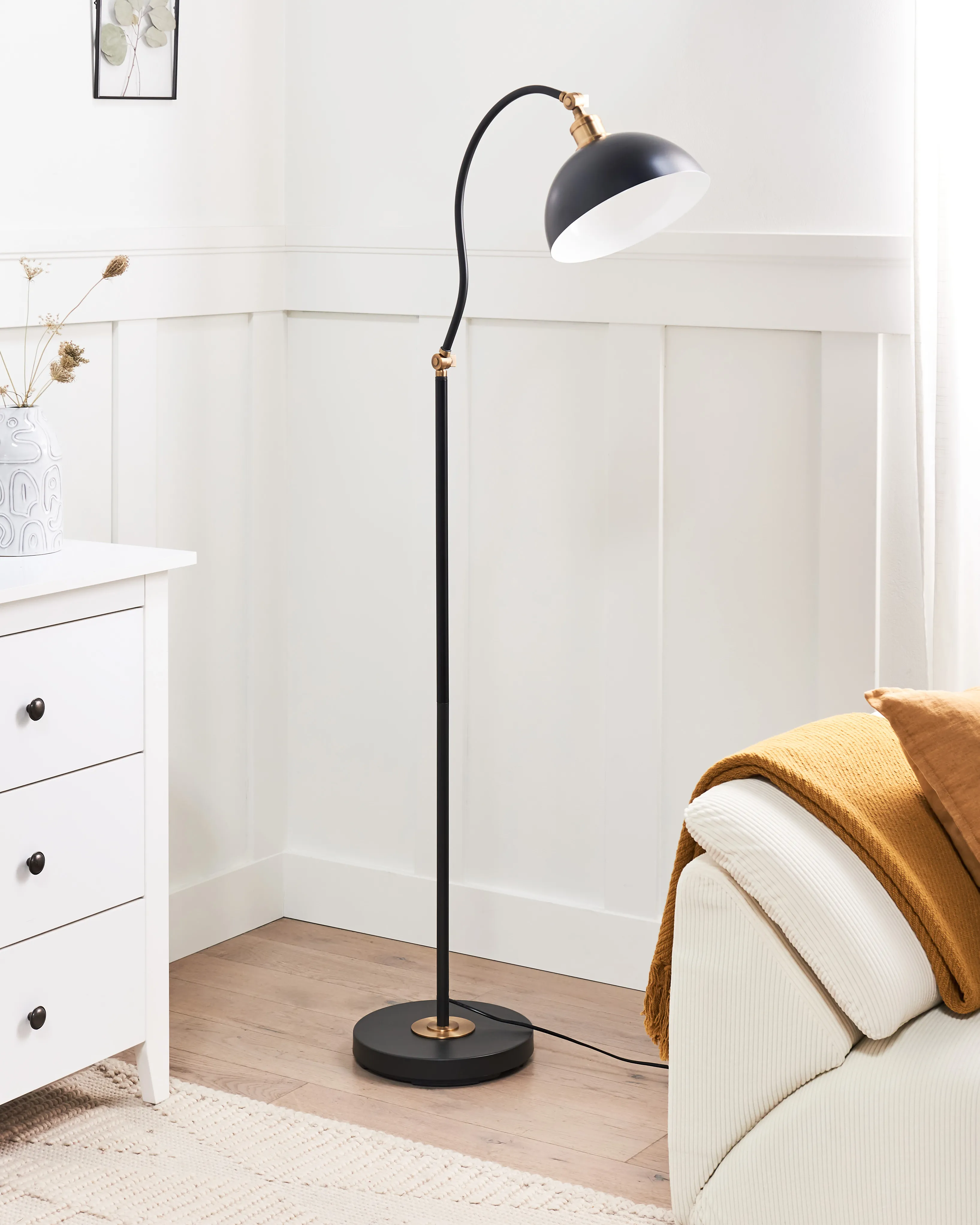 Staande lamp LENNON verstelbaar Metaal Zwart