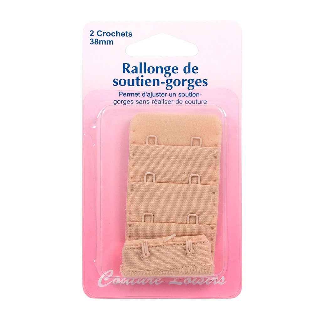 Rallonge soutien-gorge 2 crochets chair 38mm