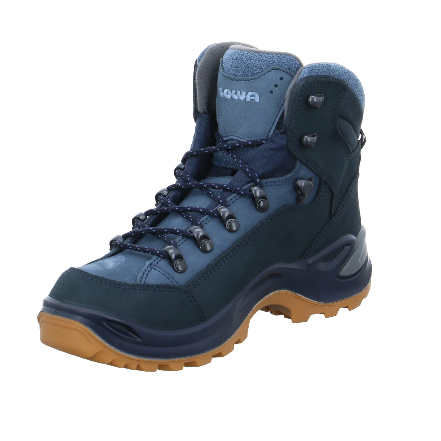 LOWA Snowboots Damen Blau Leder  Gore-Tex