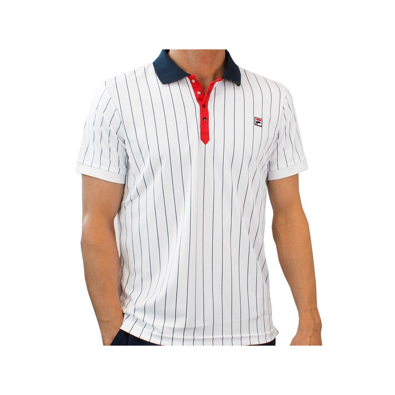 Polo Fila Borg Stripe blanc
