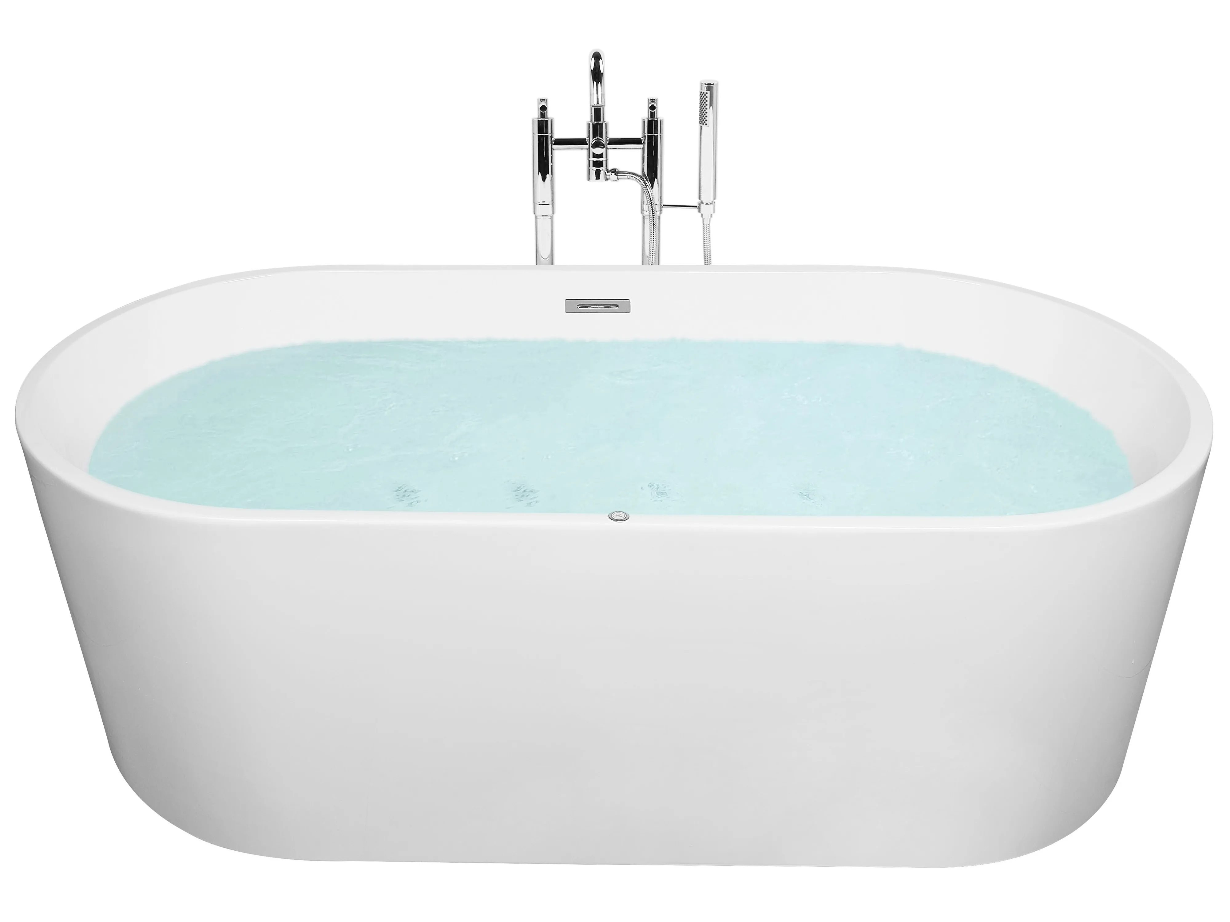 Vrijstaand bubbelbad met LED HAVANA 170 x 80 cm Wit