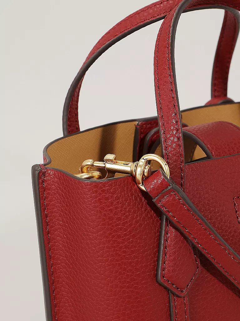 TORY BURCH Ledertasche - Mini Bag PERRY MINI TOTE dunkelrot