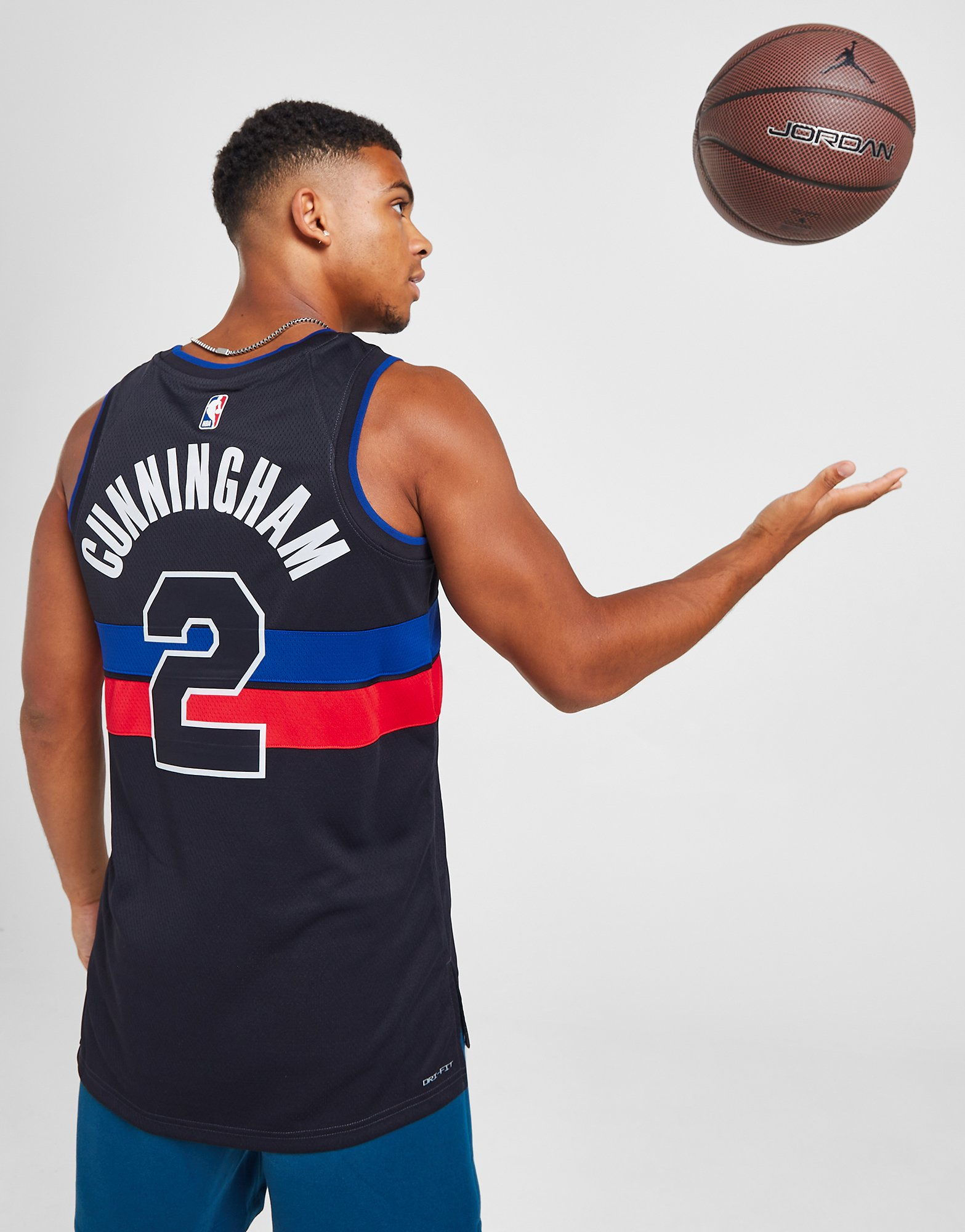 Jordan Maillot NBA Detroit Pistons Cunningham #2 Swingman Homme