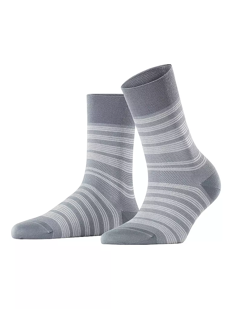 FALKE Socken SENSITIVE SUNSET STRIPE blue smog grau