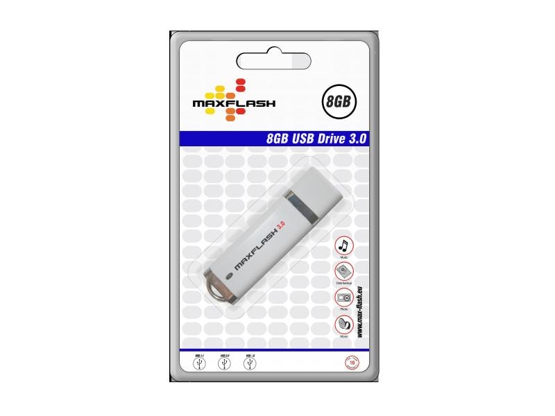 MaxFlash USB-Stick USB Stick Highspeed USB3.0 8 GB USB-Stick mit 8 GB Speicherkapazität und 45 MB/s Lesegeschwindigkeit