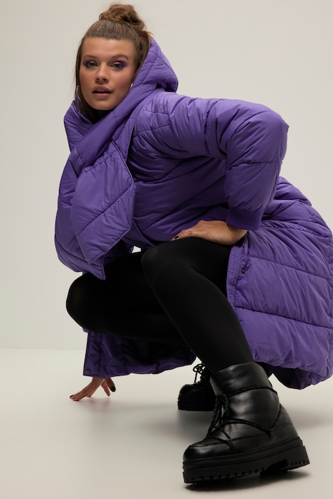 Schneeboots, echtes Leder, Schnürung, Web-Fellfutter, Weite H