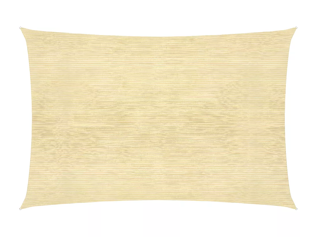 Voile d'ombrage en PEHD rectangulaire 4 x 6 m Beige