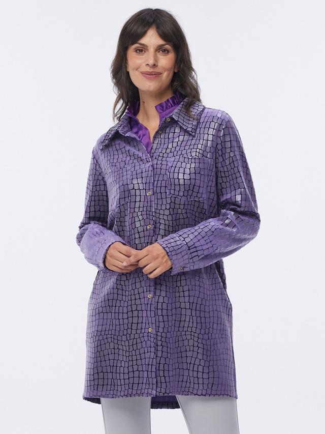 Longbluse Lilac Kroko