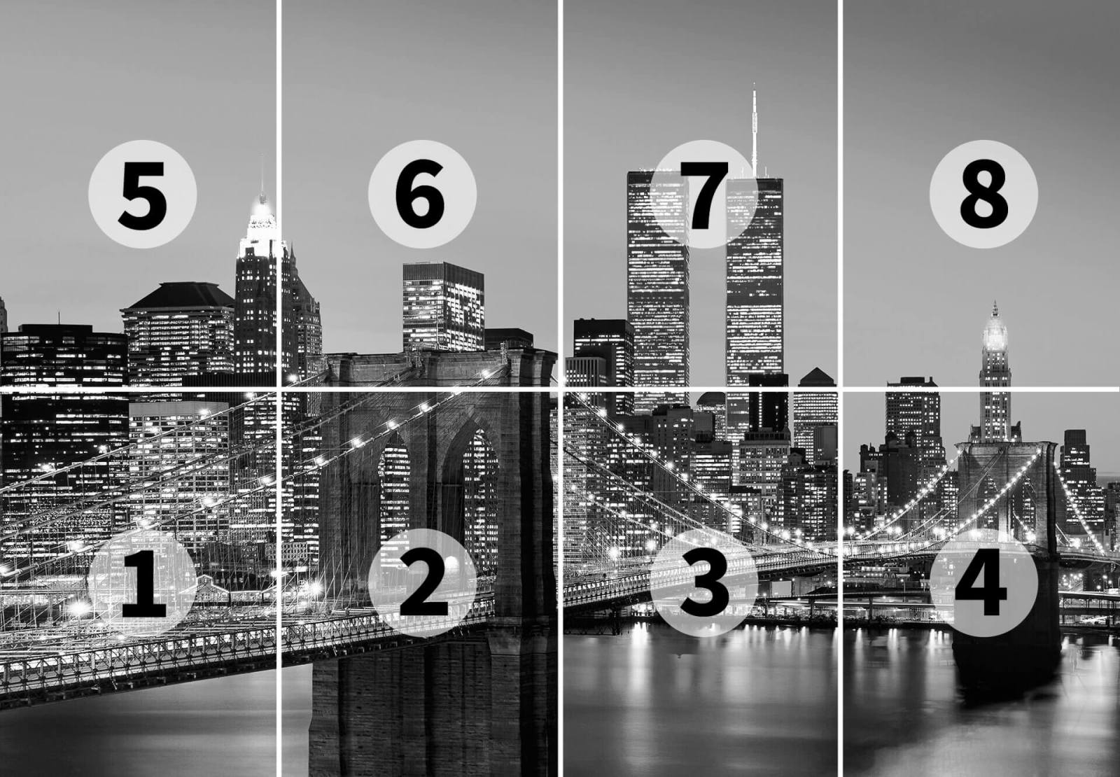 Fototapete DESIGNWALLS 2.0 - schwarz-weiß - New York - 2,5 Meter