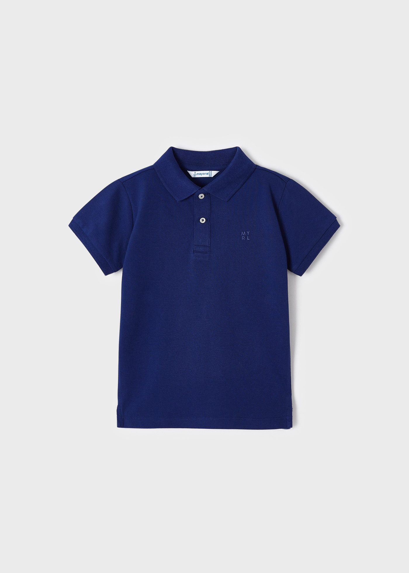 Camisa polo básica de manga curta na cor granito para meninos