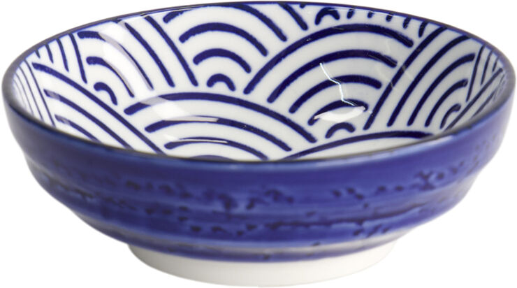 Tokyo Design Studio Nippon Blue Dish 9. 5x3 Wave Blue/white
