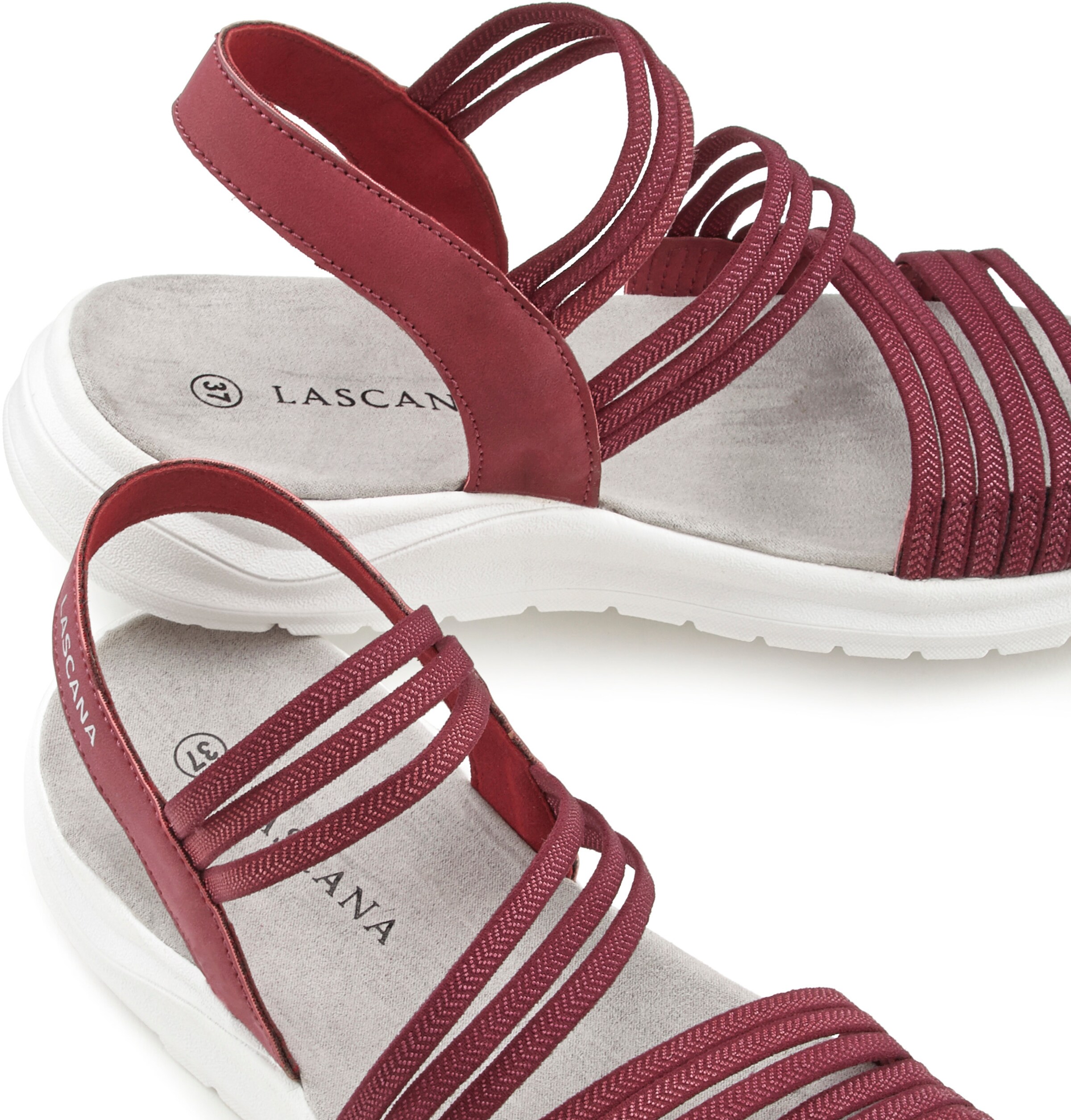 LASCANA Sandale in rot