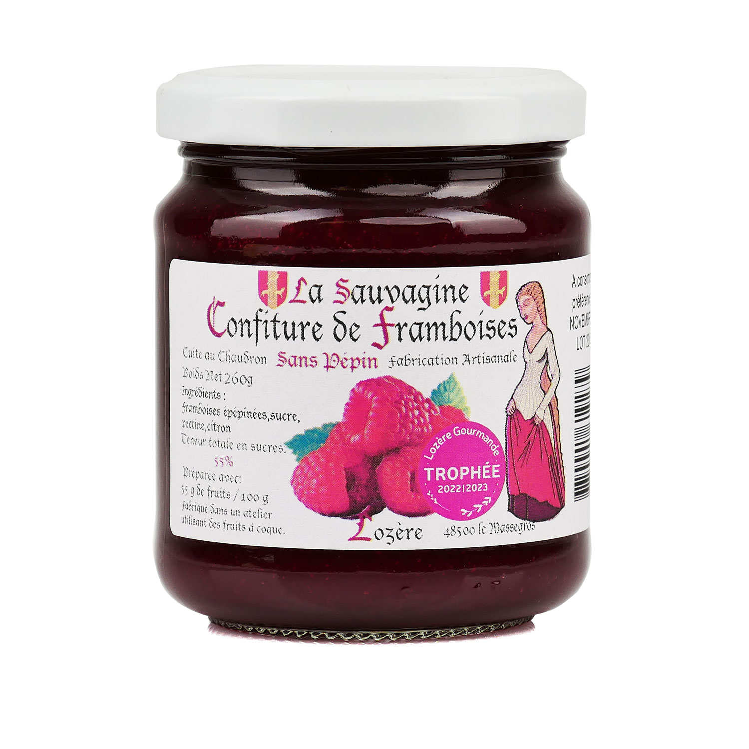 Confiture de Framboises La Sauvagine