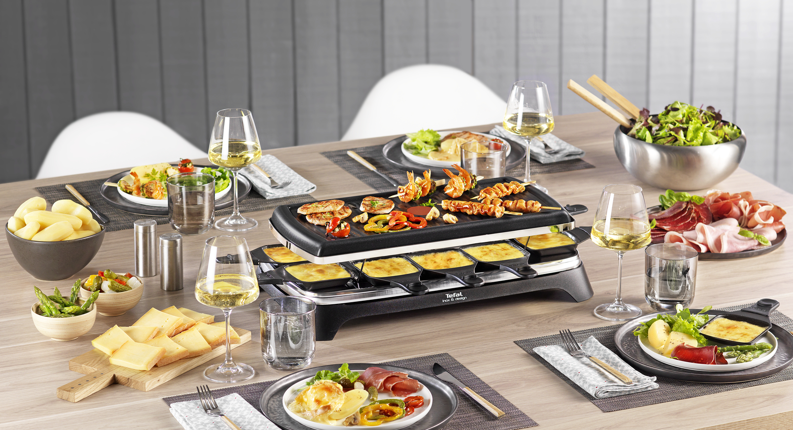 Tefal RE458812 raclette 10 personen Zwart 1350 W