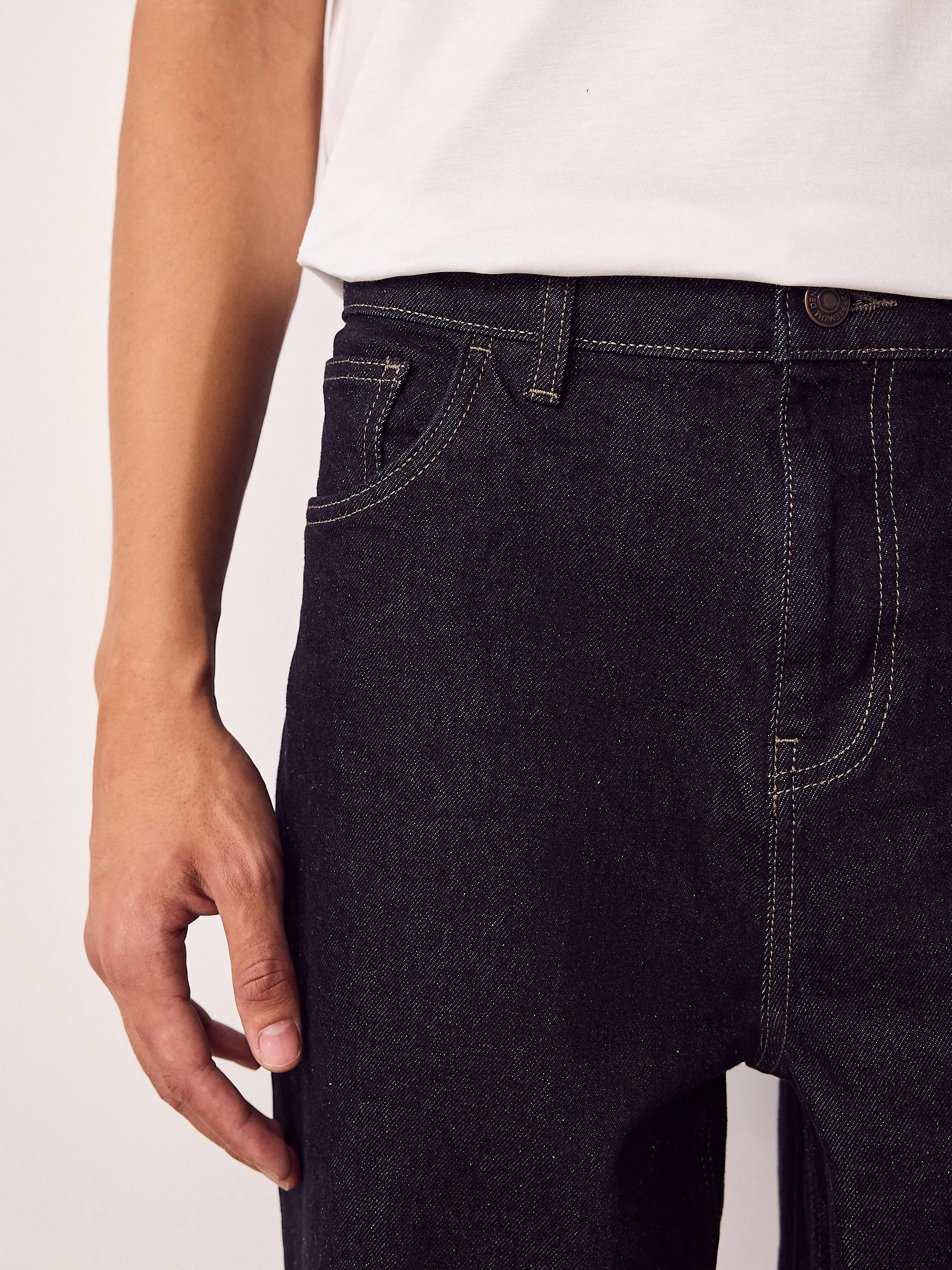 Donker indigo met wassing - Relaxed fit - Vintage wash denim jeans