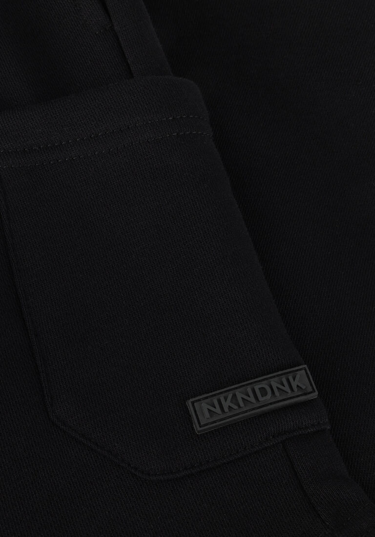 NIK & NIK zwarte nik & nik korte broek rubber badge sweat shorts