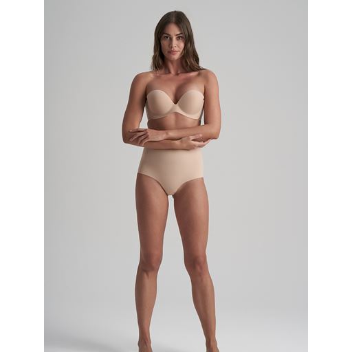 Bye Bra Sculpting Mid Waist Brief, Beige, XL