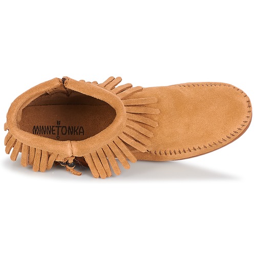 Minnetonka - CONCHO FEATHER SIDE ZIP BOOT - Camel