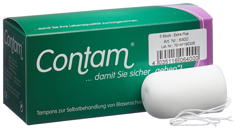CONTAM Vaginaltampon 40mm Extra Plus Spezialgrösse 5 Stk